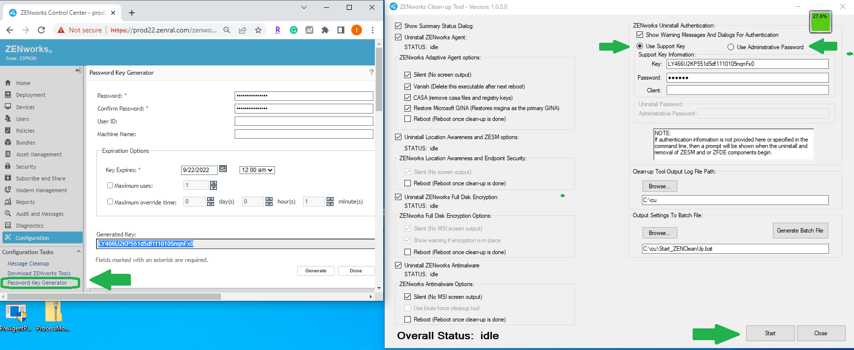 ZENworks Cleanup Tool How to Generate Keys from the ZCC