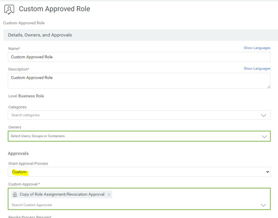 IDM - Task approval view - wrong resource name when working with custom ...