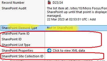 Some SharePoint related metadata on Content Manager client have no ...
