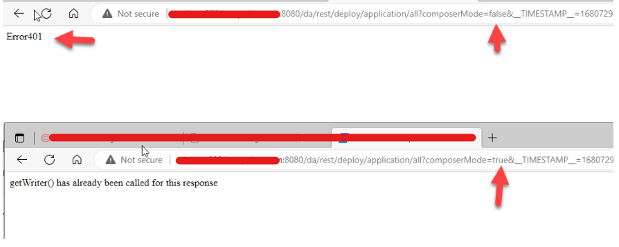 SBM: REST Grid does not return results and gives error "Error401" or ...