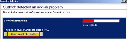 How to permanently enable the CM Outlook add-in