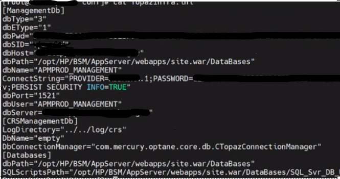 APM 9.51 GW2 not taking Oracle settings to connect through Management ...