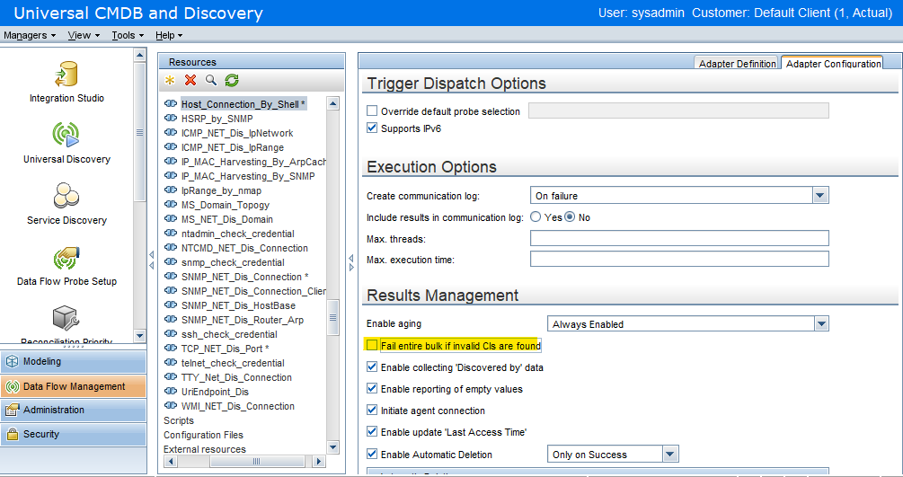 UCMDB Host Connection by Shell Discovery Issues