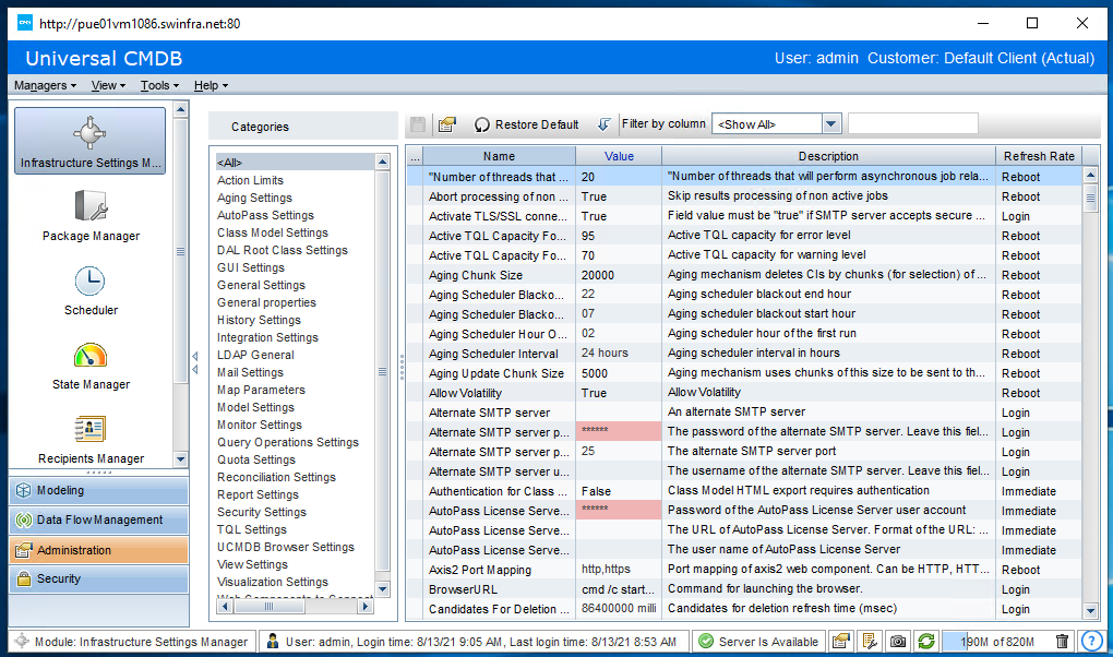 APM uCMDB Local Client fails with