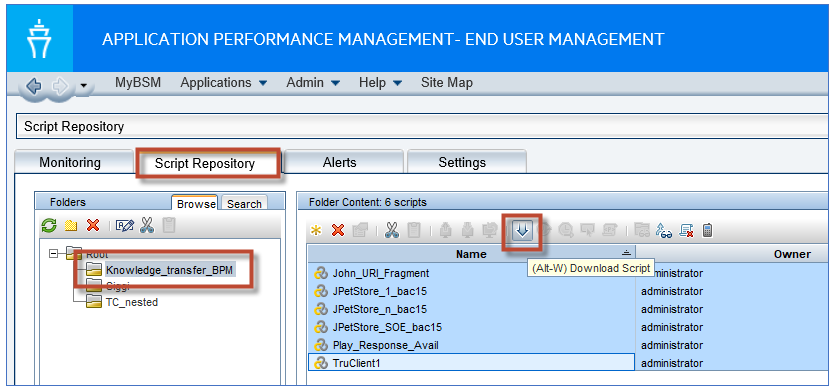 APM How to manually export BPM scripts out of the database