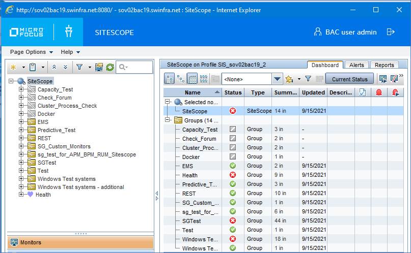 APM 9.51 how to setup a context menu to go from APM to SiteScope