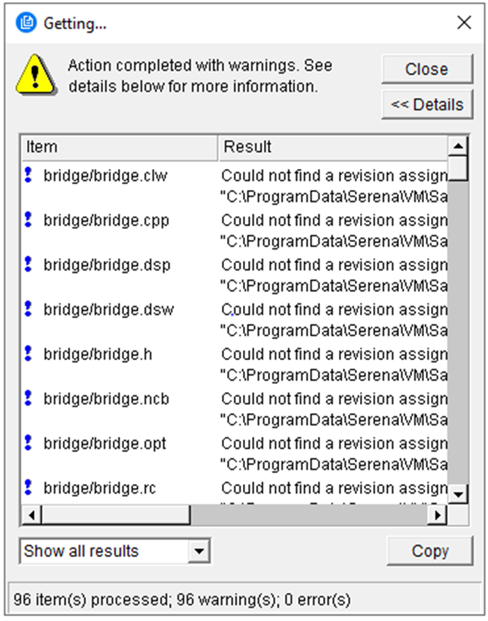 How to fetch a folder structure without files to a disk location