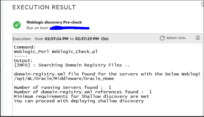 No WebLogic domains found !! [LogFile: /var/opt/OV/log/Weblogic ...