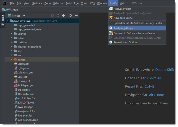 Fortify 22.2 : How to use InteliJ Plugin
