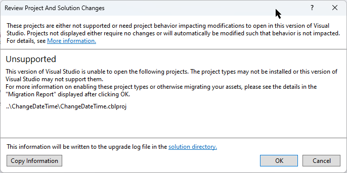 After Visual Studio 2022 update, Visual COBOL is no longer installed in Visual  Studio