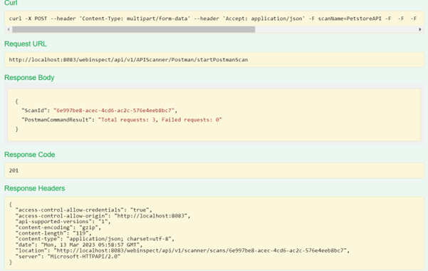 Postman Integration with WebInspect API