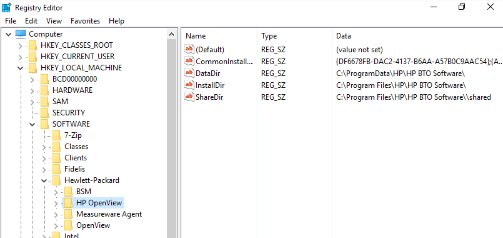 Which are the OBM installation and agent data directory registry keys