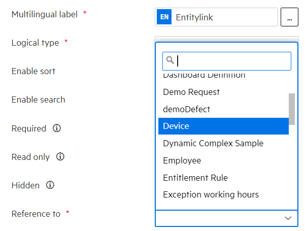 Select an ENTITY_LINK records references to other records type instead ...