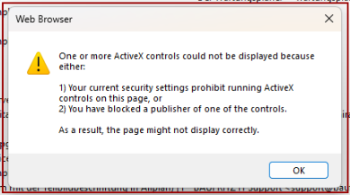 GroupWise client receiving ActiveX errors after Windows update