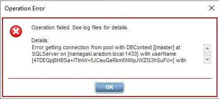 APM DB configuration wizard failed to access MSSQL for Windows ...