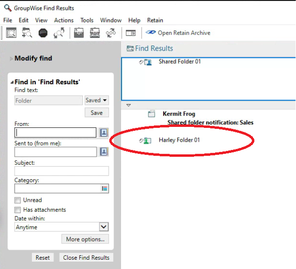 How do I find a cabinet folder by the folder name?