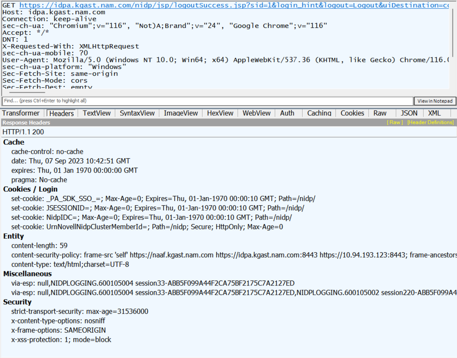 IDP OIDC Front Channel Logout Fails to Trigger Configured Front Channel