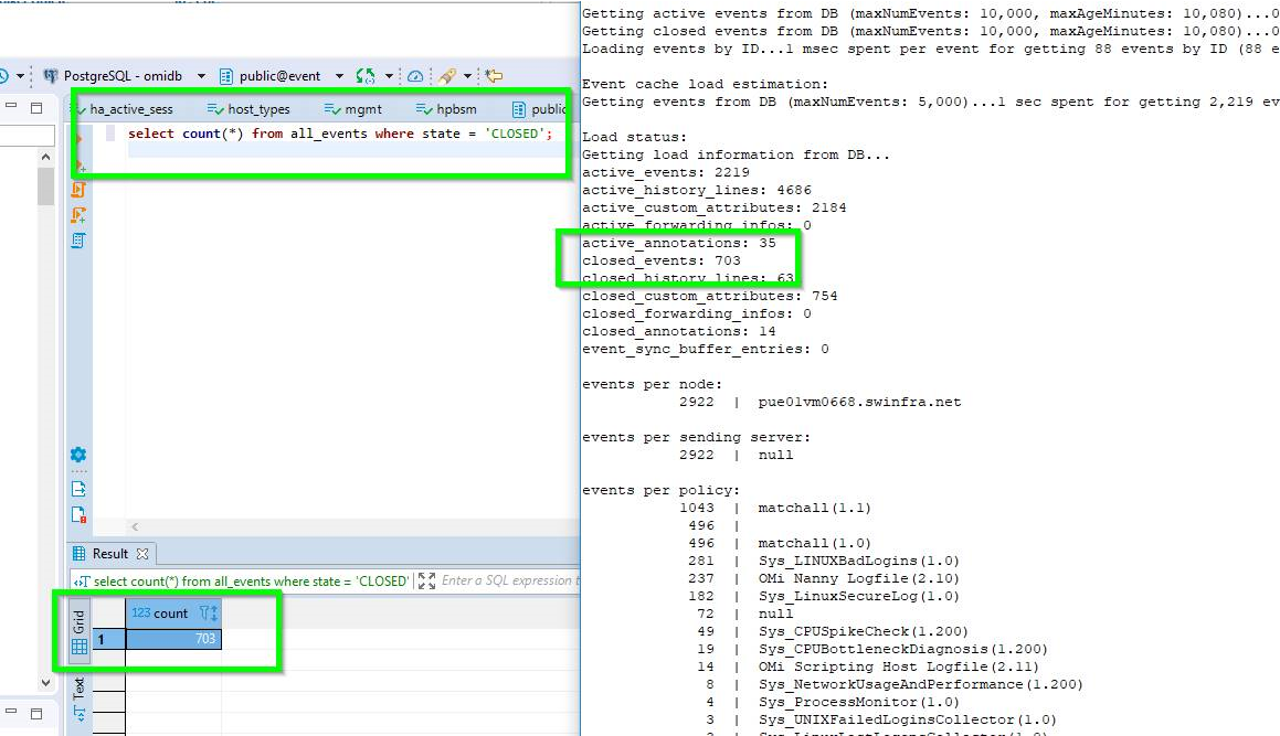 Archiving and deleting millions of OBM events