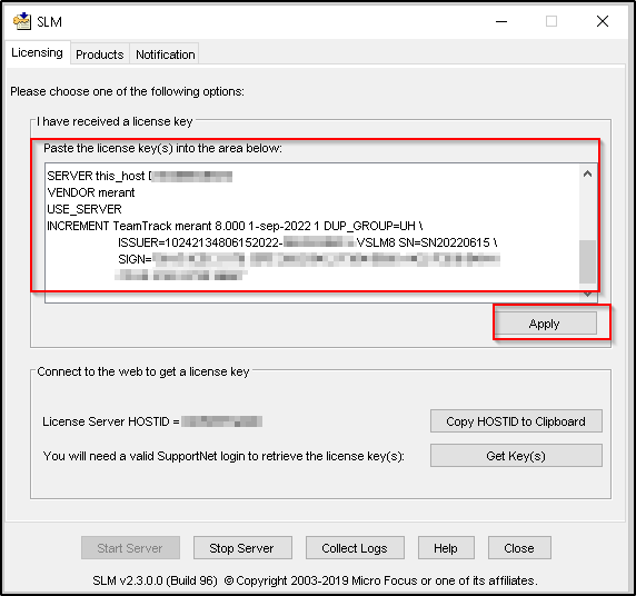 How to Install a license on SLM for PVCS/SBM/Dimensions CM (on Windows)