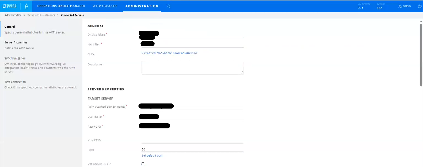 Obm to apm connected service integration fails
