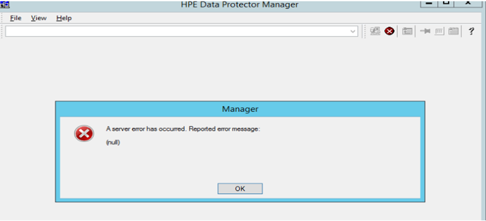 Data Protector GUI unable to open due to low disk space