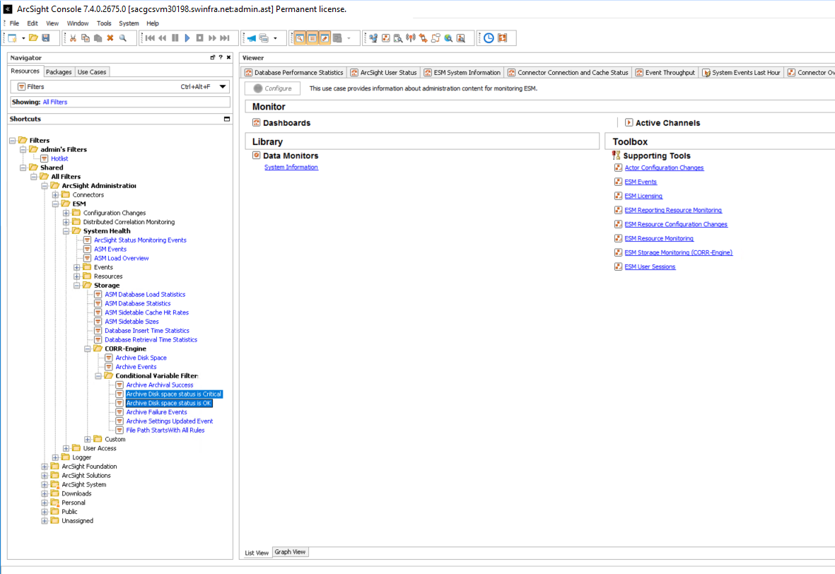 Managing the alert notification threshold for archive disk space
