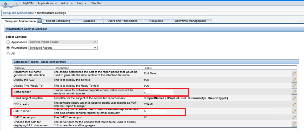 APM - How to update new SMTP server