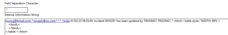 Multiple mailFrom for emailout process
