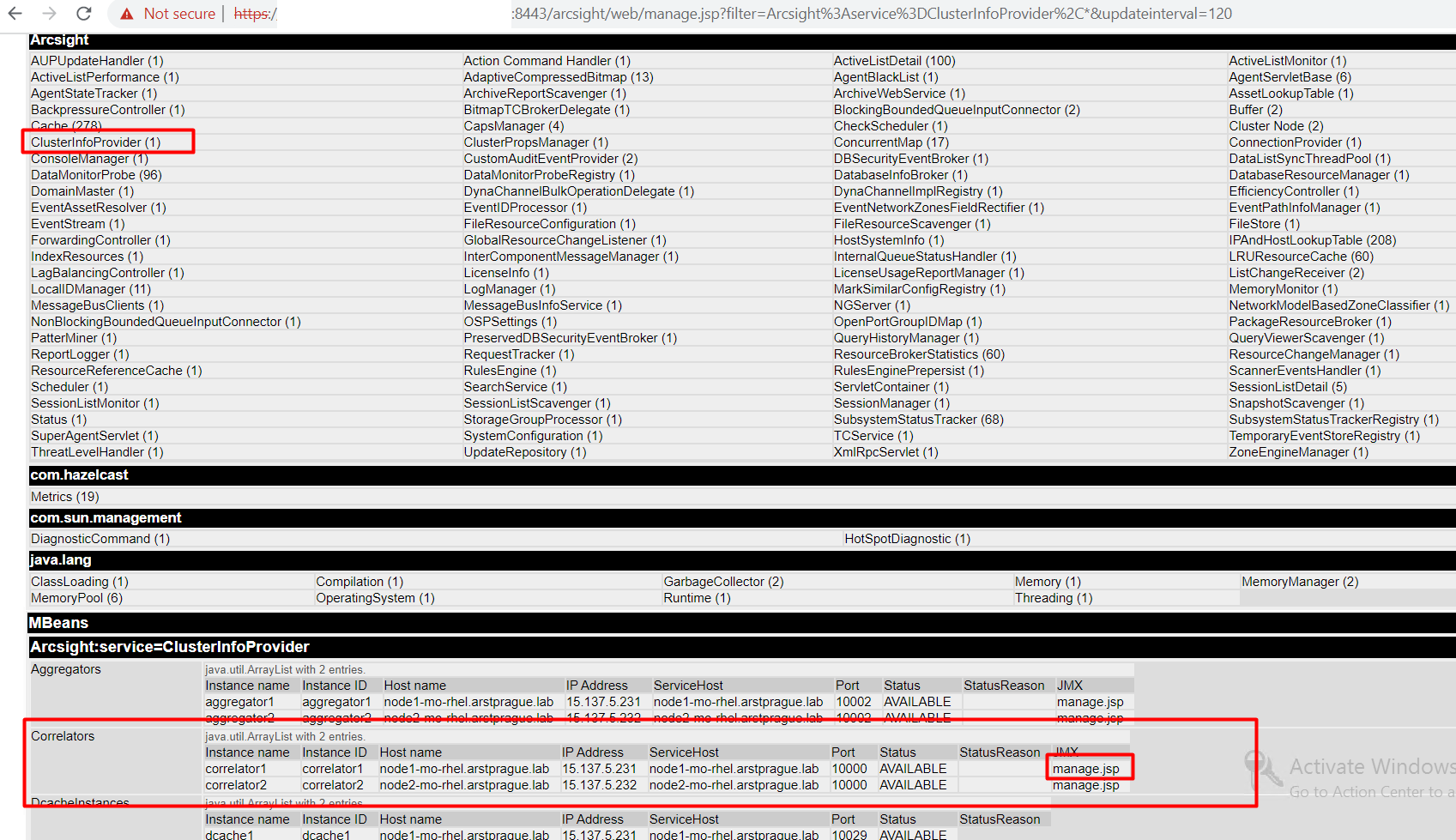 How to check Active List change rates in an ESM Distributed Cluster