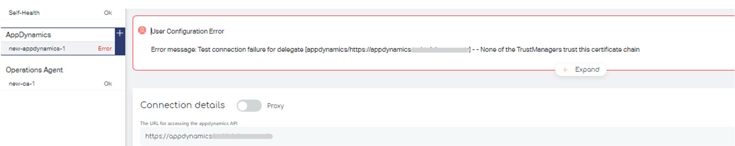 Integration HUB error "Test Connection failure for delegate ...
