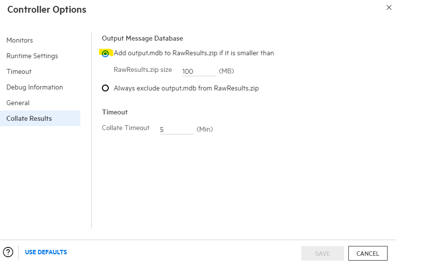 Why is OUTPUT.MDB missing for some test runs, in RawResults.zip, but ...