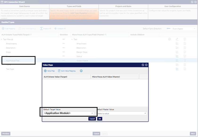 How to set the default Application Module for tests in Octane when ...