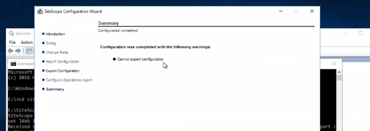 SiteScope - Cannot Export Configuration via Configuration Tool