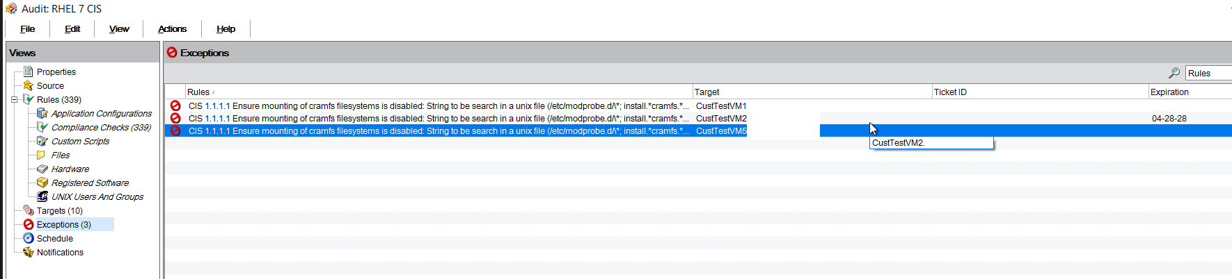 Duplicated exceptions were observed in OPTIC DL report