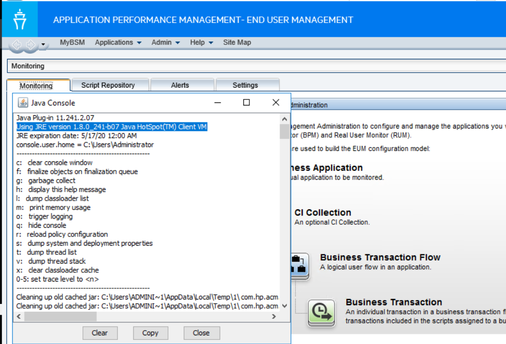 APM - How to access APM UI with OpenJDK