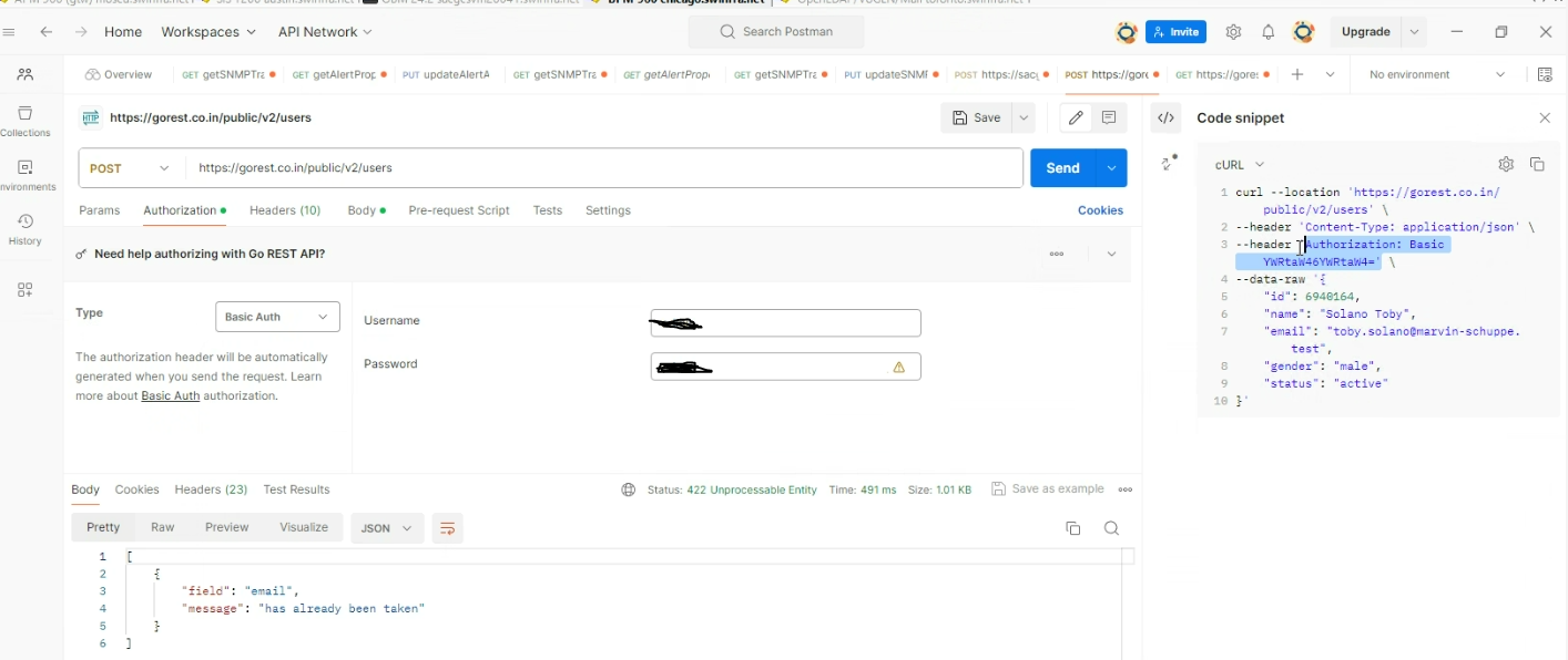 Setup of REST API monitor with token based authentication.