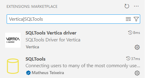 How to integrate the Vertica and the Visual Studio Code?