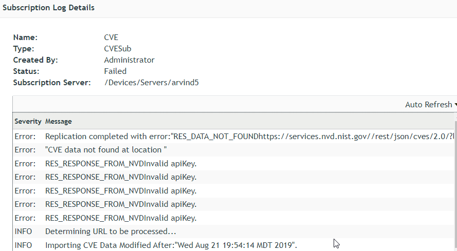 ZENworks CVE Subscription does not download recent CVEs Data from NVD ...