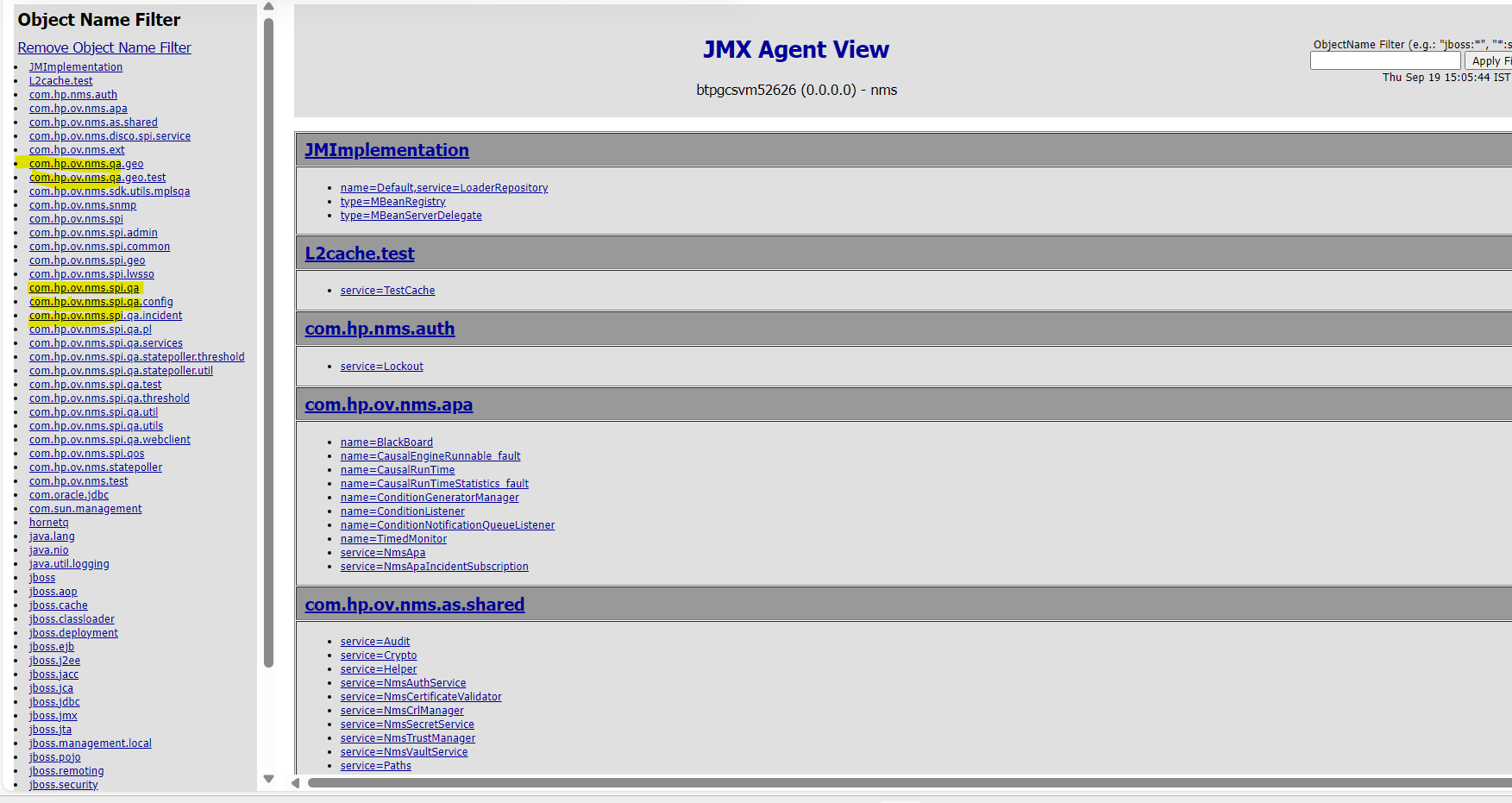 Enable JMX console for QA module
