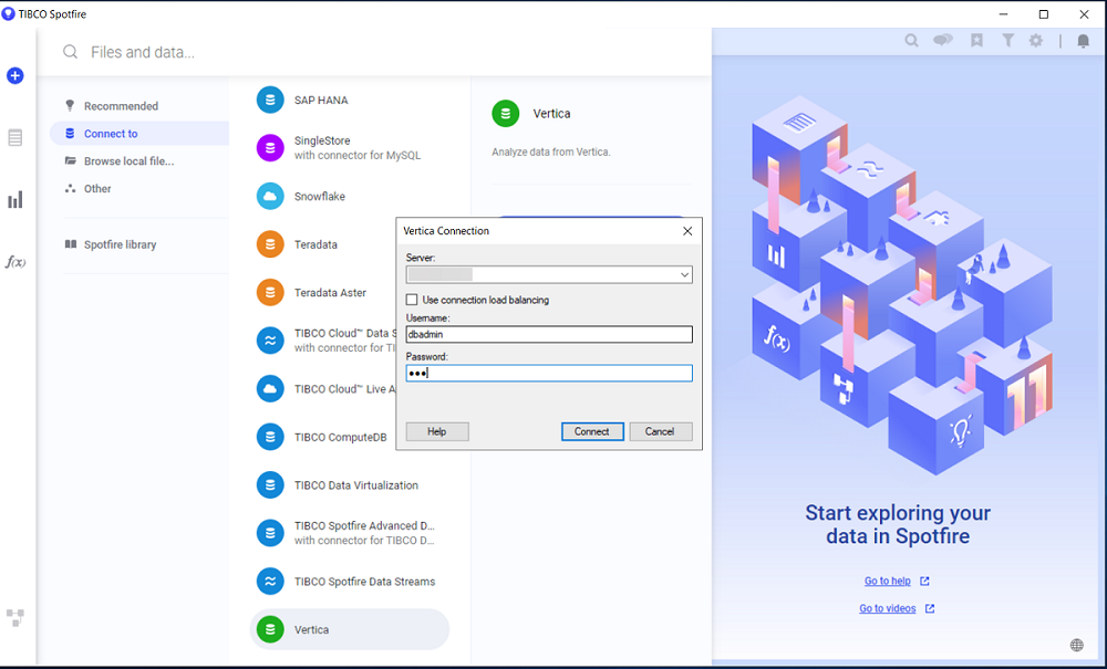 Vertica Integration with TIBCO Spotfire: Connection Guide