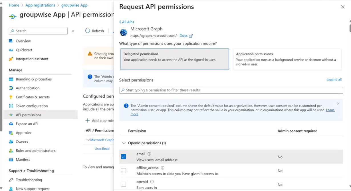 How to setup Teams integration with GroupWise