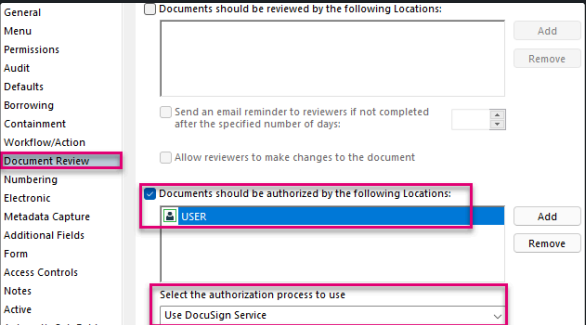 Document Sign - how to set up document sign in Content Manager