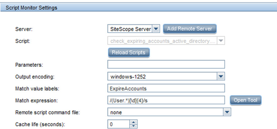 SiteScope - Need to monitor AD/LDAP Accounts Expiration Dates