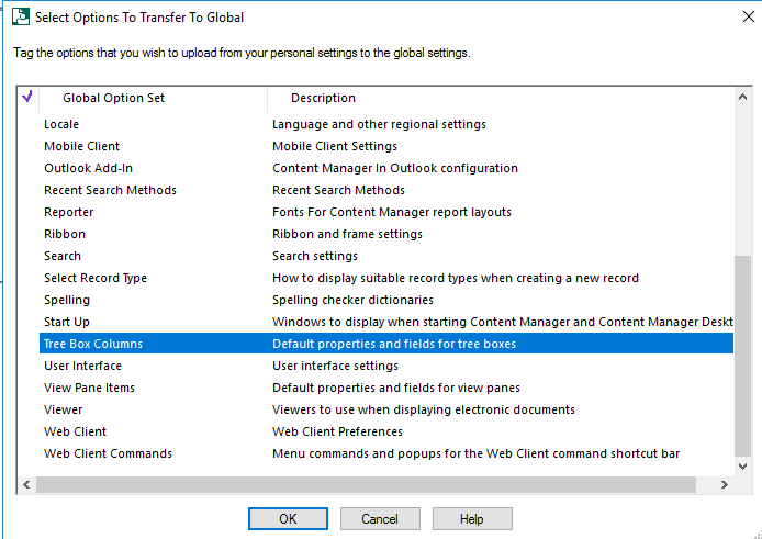 Get global settings for the List Pane customizations