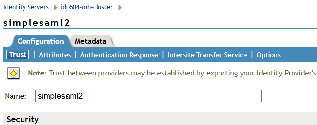 NAM Renaming a SAML Service Provider does not change the name in the ...