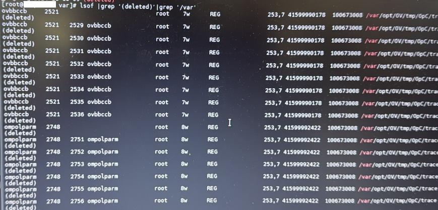 /var full for machines installed with Operations Agent