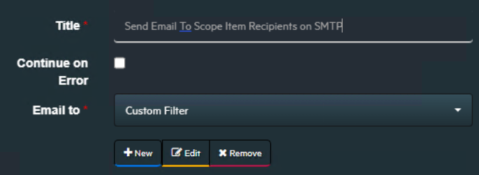 SOAR alternative capability to Send Email To Scope Item Recipients