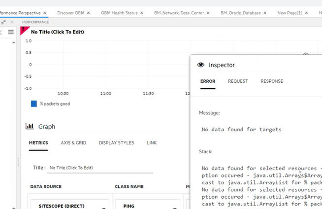 SiteScope Metrics data can't be loaded in the OBM Performance Dashboard
