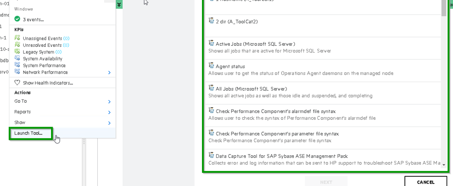 Inactive tools are viewable in the "Monitored nodes" and "View Explorer ...