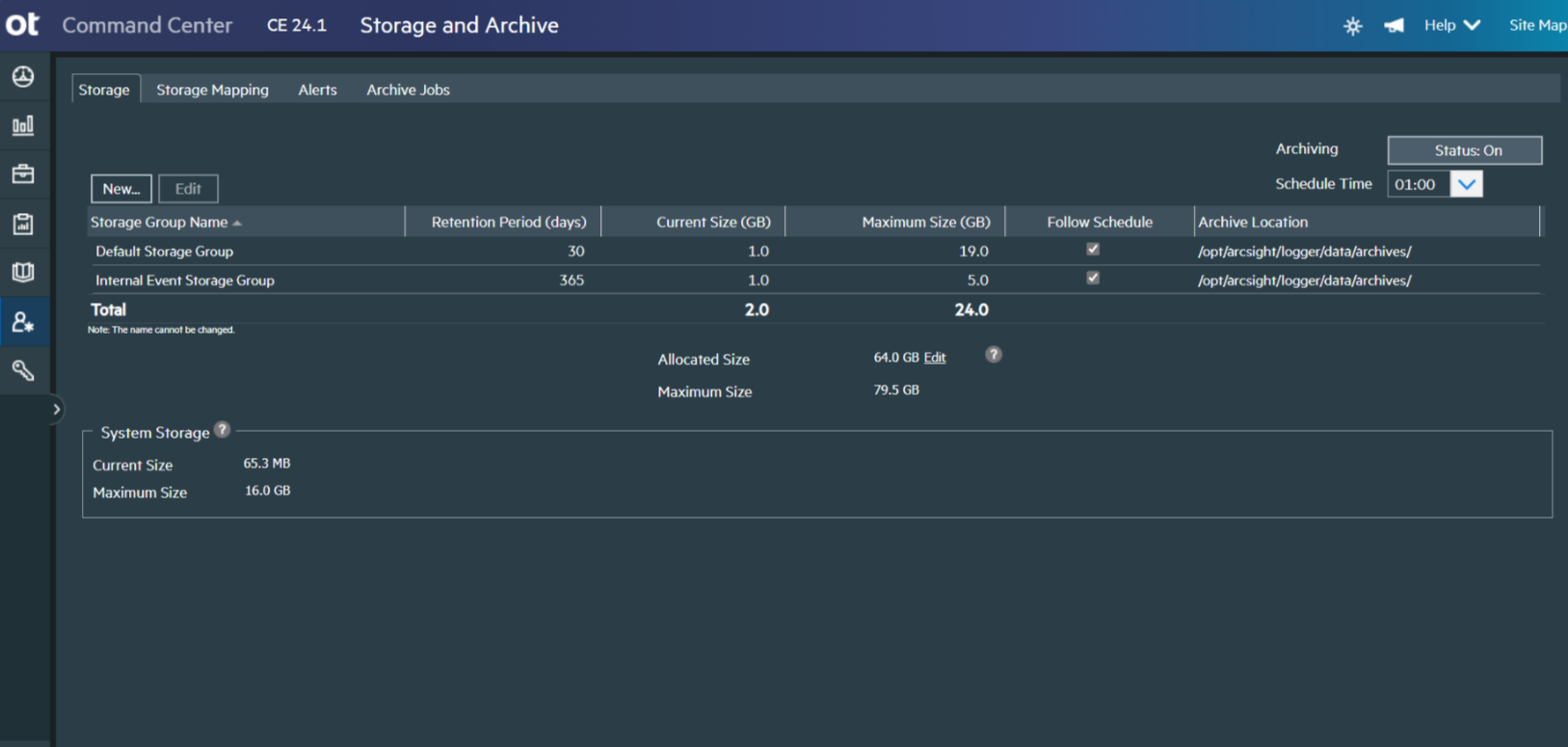 Clarifications about ESM Storage